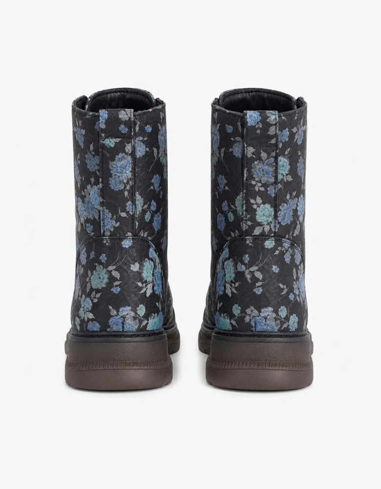 Cipriata ANNETTA Womens Ankle Boots Black/Blue Floral Matt