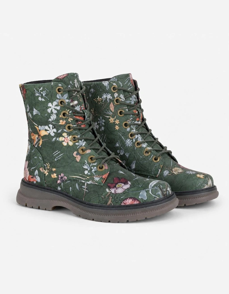 Cipriata ANNETTA Womens Ankle Boots Green Floral