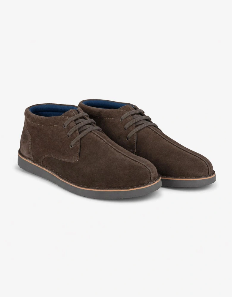 Roamers STANLEY Mens Desert Boots Dark Brown