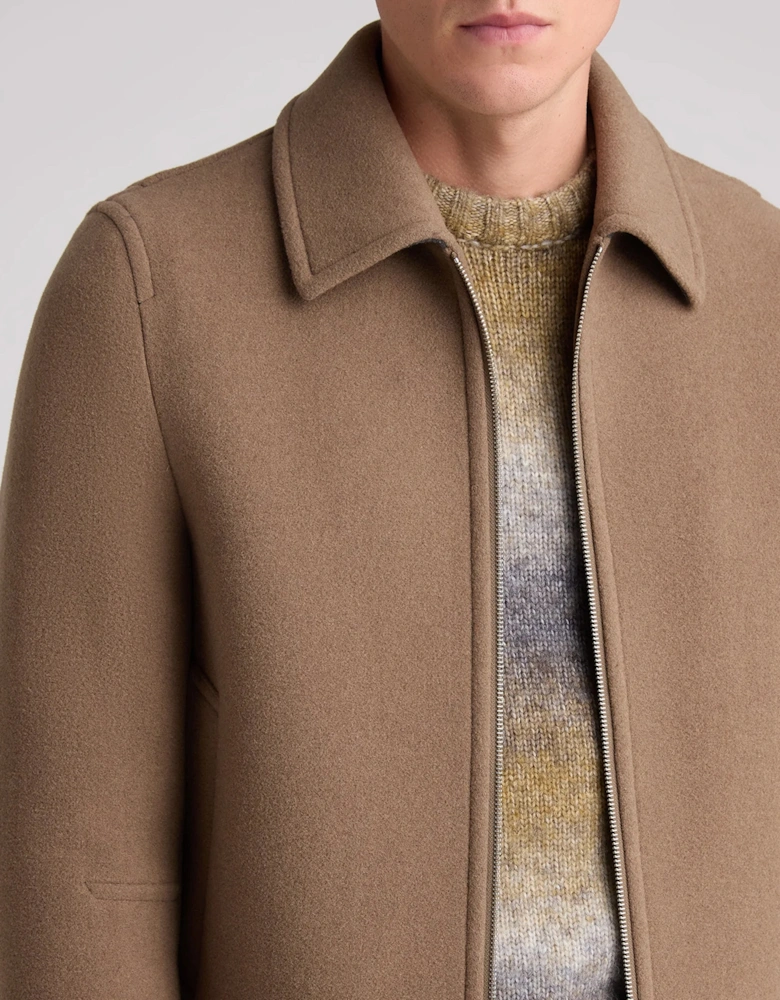 Remus Uomo Wool Rich Bomber Jacket STONE
