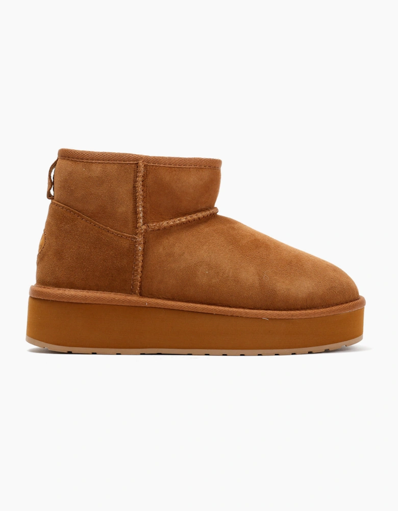 Emu Australia Stinger Micro Flatform 2.0 Sheepskin Women's Chocolate Boots