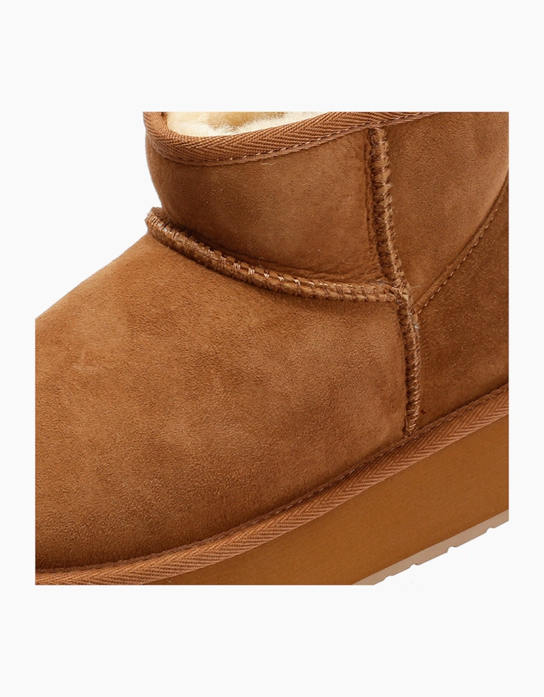 Emu Australia Stinger Micro Flatform 2.0 Sheepskin Women's Chocolate Boots