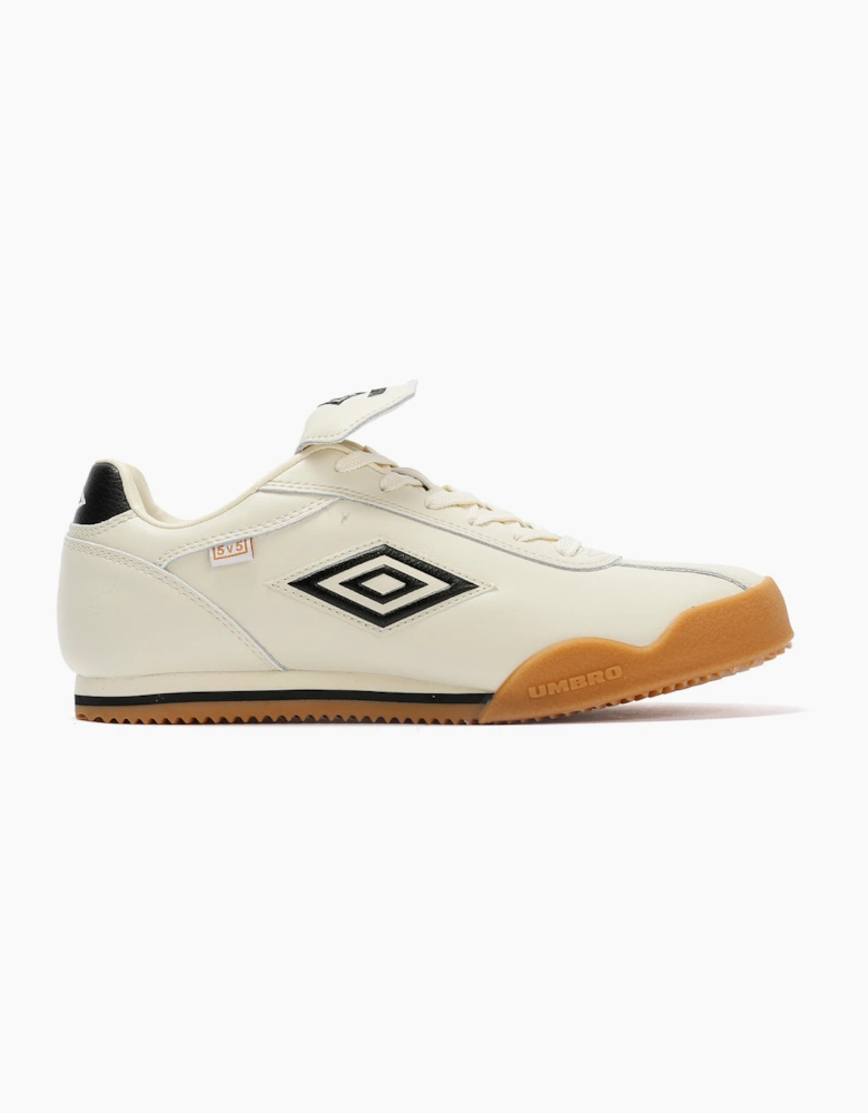 Umbro 5V5 Leather Antique White/Black Trainers