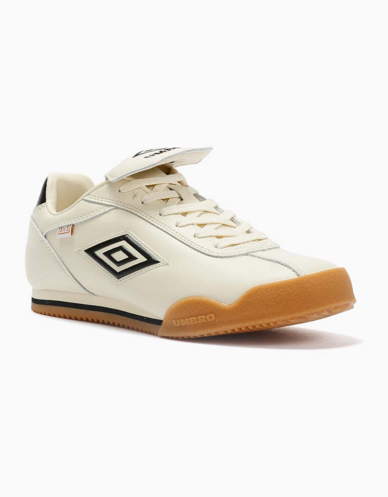 Umbro 5V5 Leather Antique White/Black Trainers