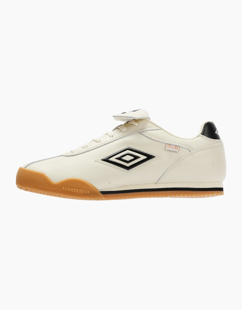 Umbro 5V5 Leather Antique White/Black Trainers