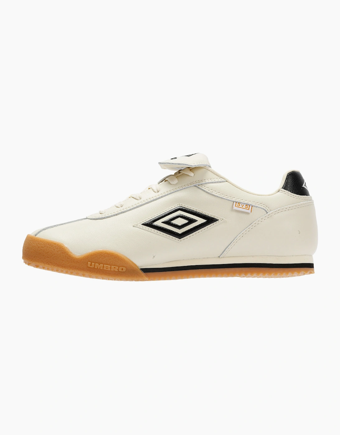 Umbro 5V5 Leather Antique White/Black Trainers