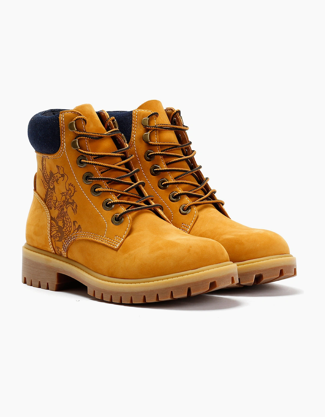 Ed Hardy Dancing Dragon Nubuck Women's Tan Boots