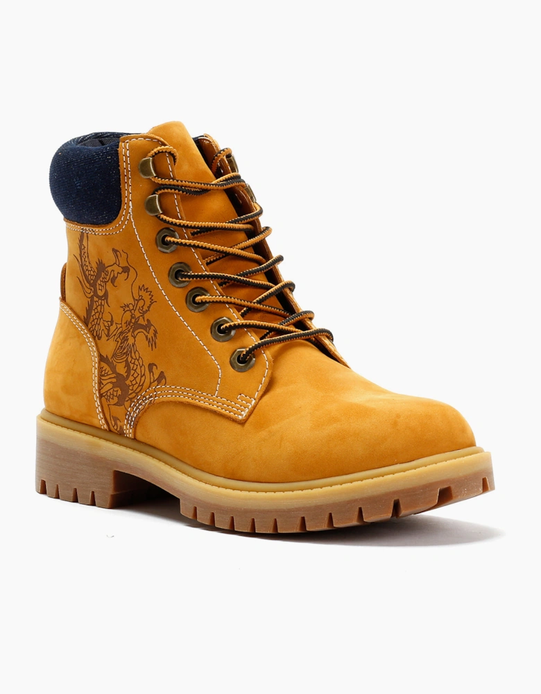Ed Hardy Dancing Dragon Nubuck Women's Tan Boots