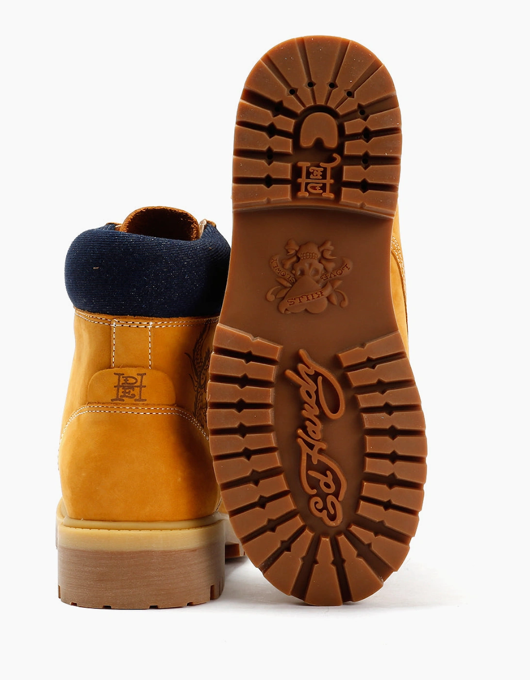 Ed Hardy Dancing Dragon Nubuck Women's Tan Boots