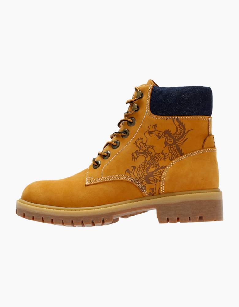 Ed Hardy Dancing Dragon Nubuck Women's Tan Boots