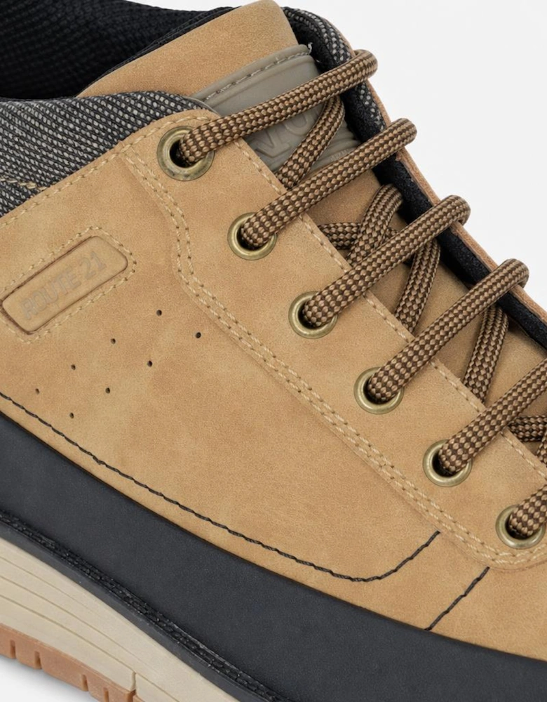 R21 Original FERGUS Mens Ankle Boots Camel/Black