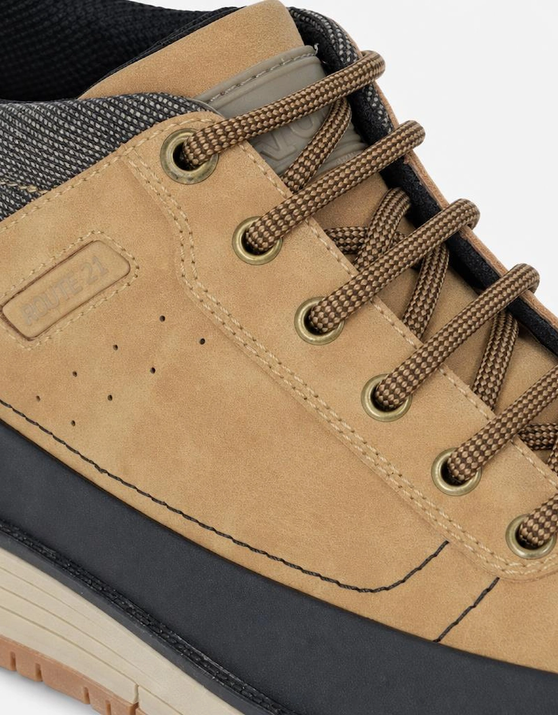 R21 Original FERGUS Mens Ankle Boots Camel/Black