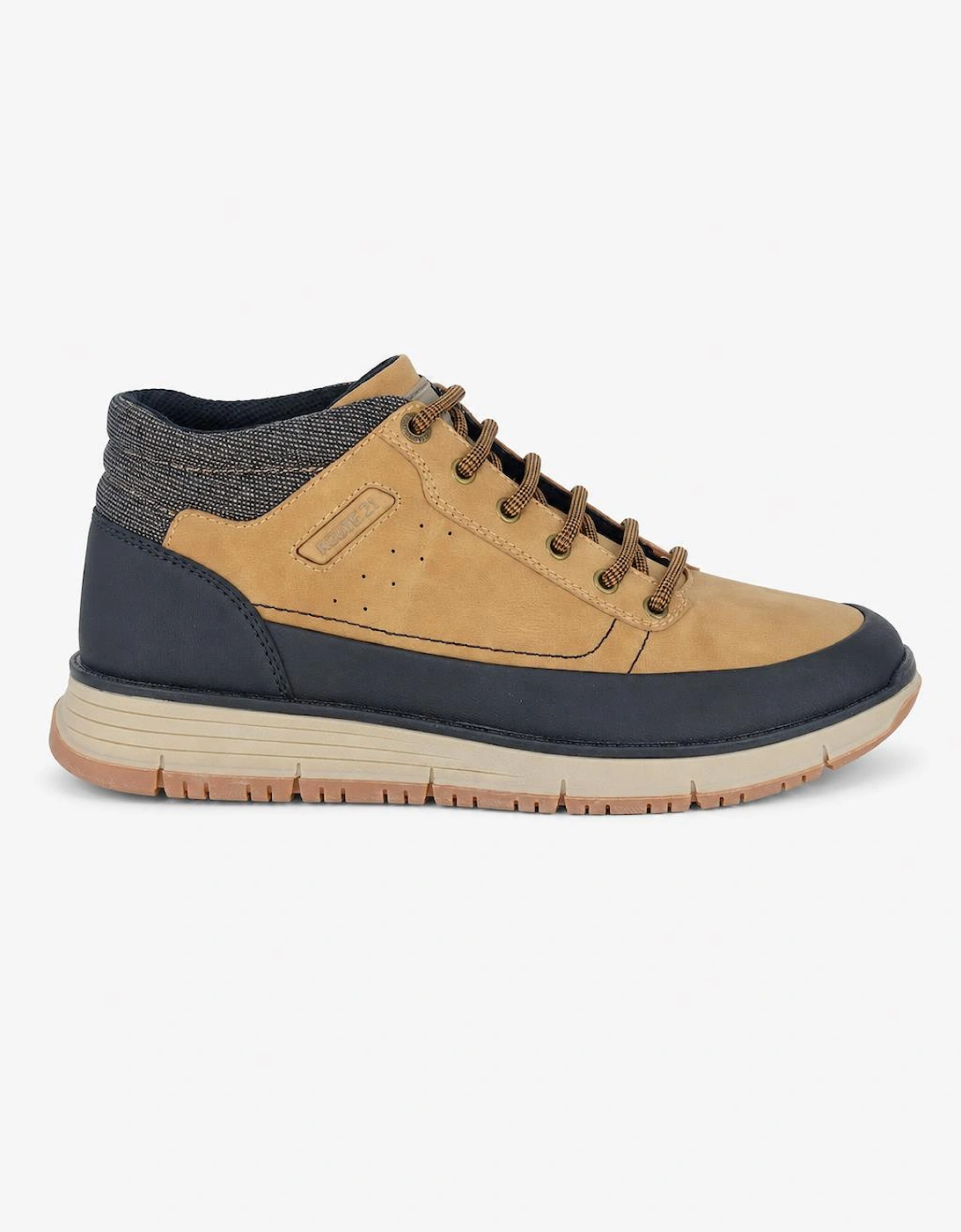 R21 Original FERGUS Mens Ankle Boots Camel/Black