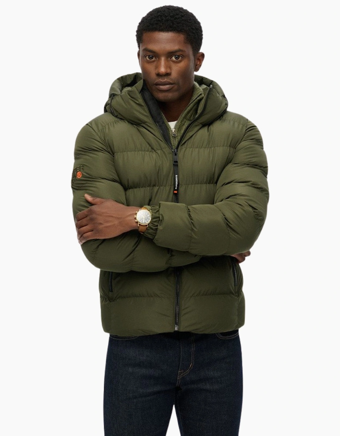 Superdry Mens Hooded Sports Padded Jacket