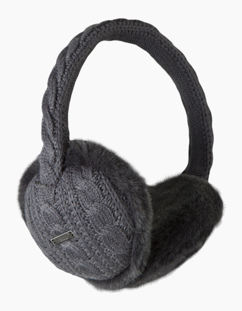 Barts Womens Monique Faux Fur Cable Knit Ear Muffs Earwarmers