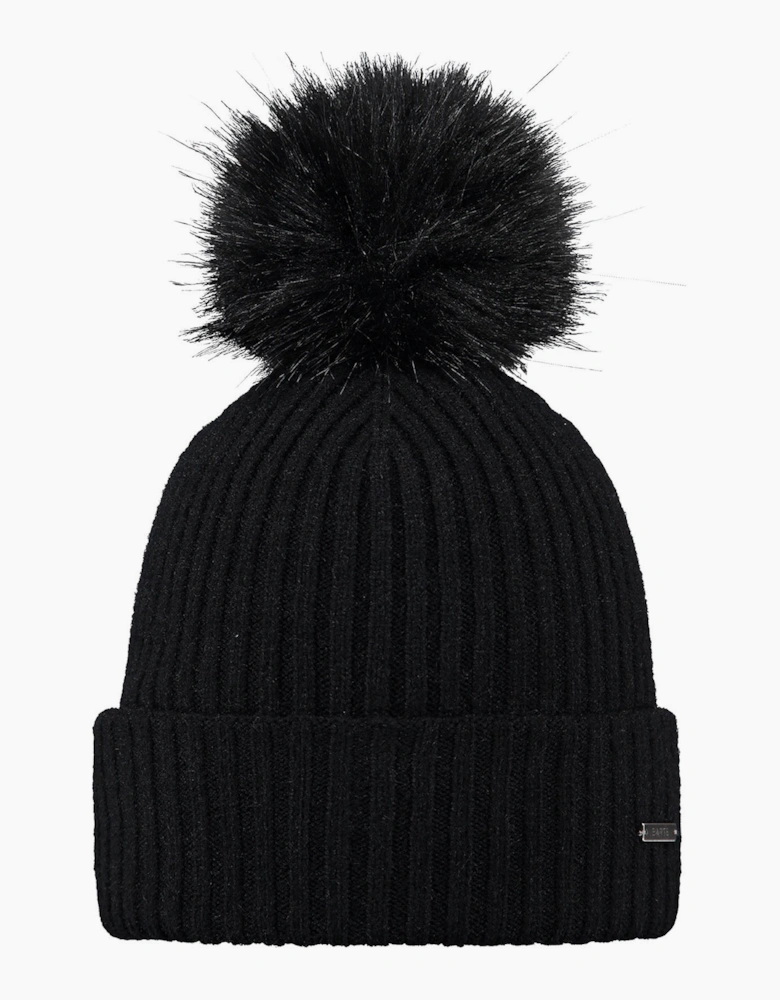 Barts Womens Kenzie Big Stretchy Faux Fur Pom Bobble Hat