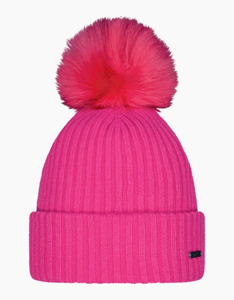Barts Womens Kenzie Big Stretchy Faux Fur Pom Bobble Hat