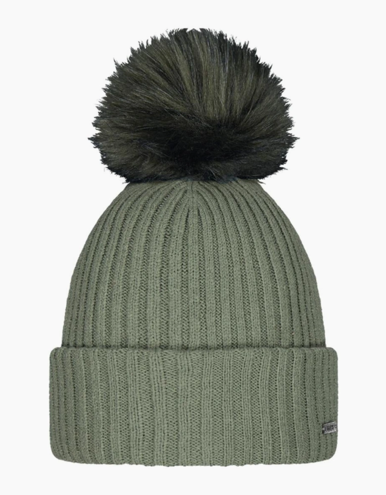 Barts Womens Kenzie Big Stretchy Faux Fur Pom Bobble Hat