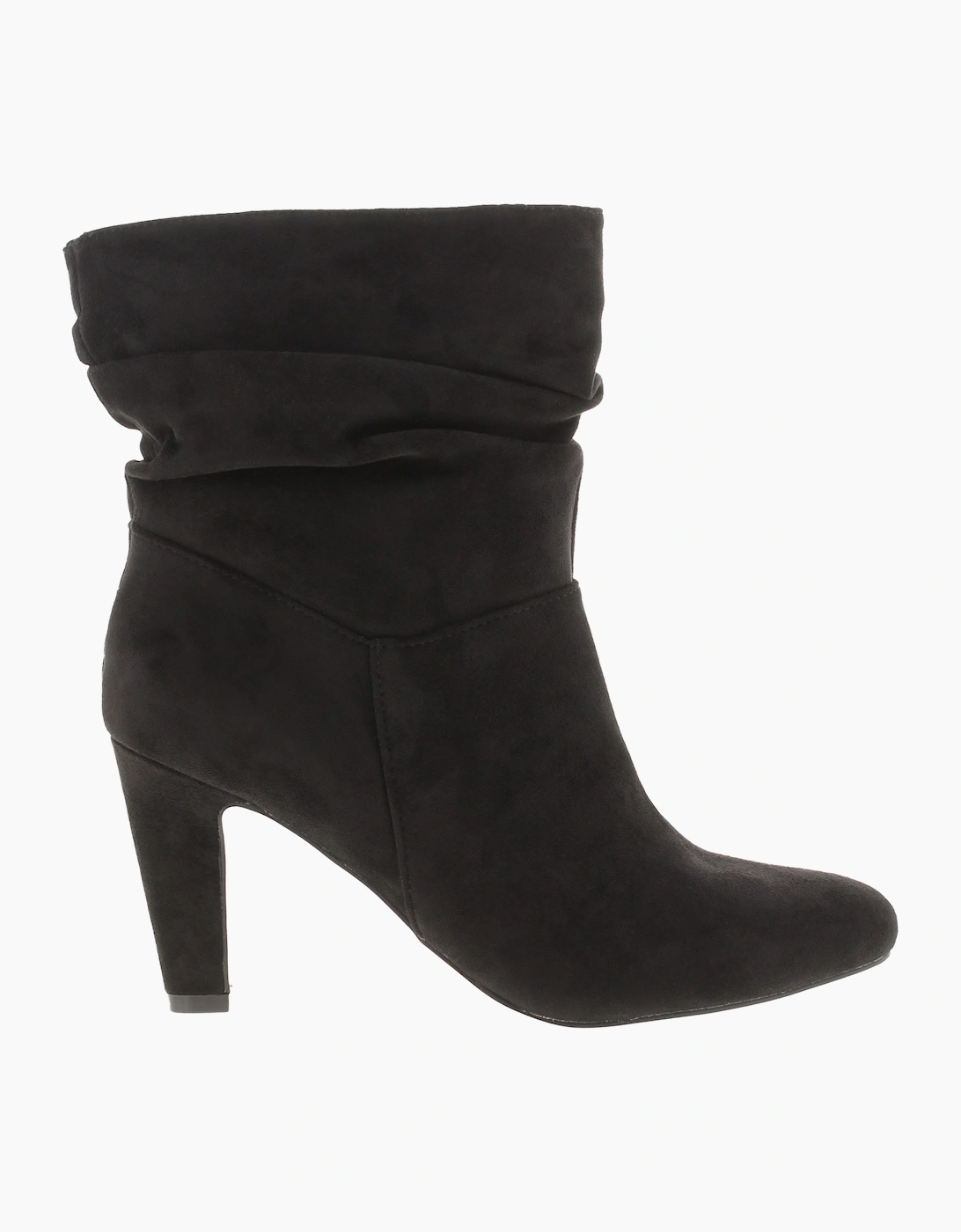 Truffle Womens Ankle Boots Ruched Slouchy Nala Pull On black UK Size