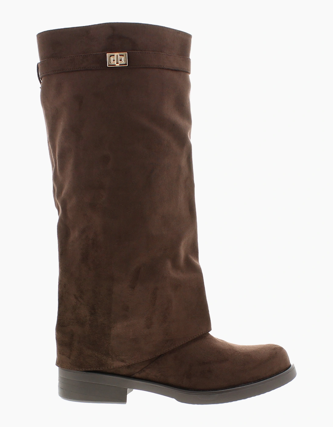 Krush Womens Long Boots Howdy Zip Fastening chocolate UK Size