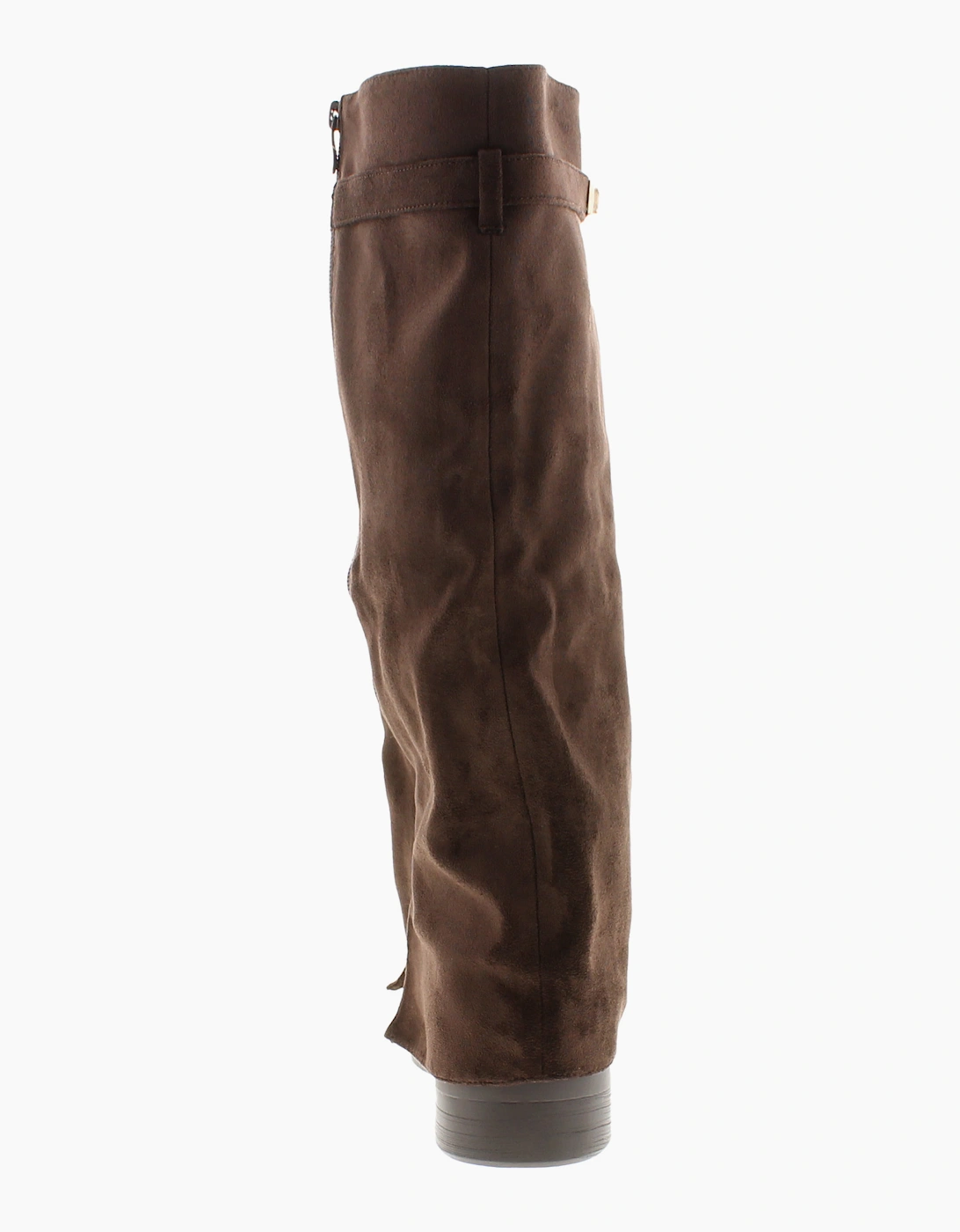 Krush Womens Long Boots Howdy Zip Fastening chocolate UK Size