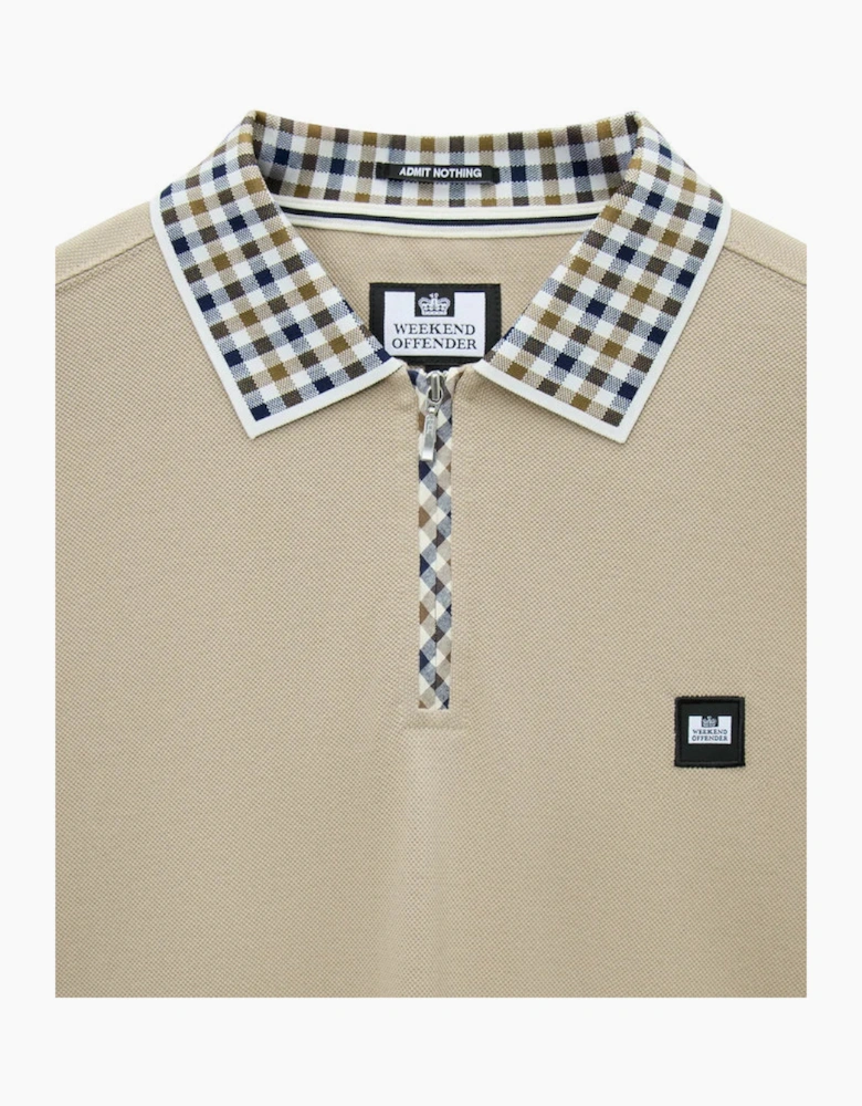 Weekend Offender Tipasa Jacquard Rib Polo Shirt - Rock