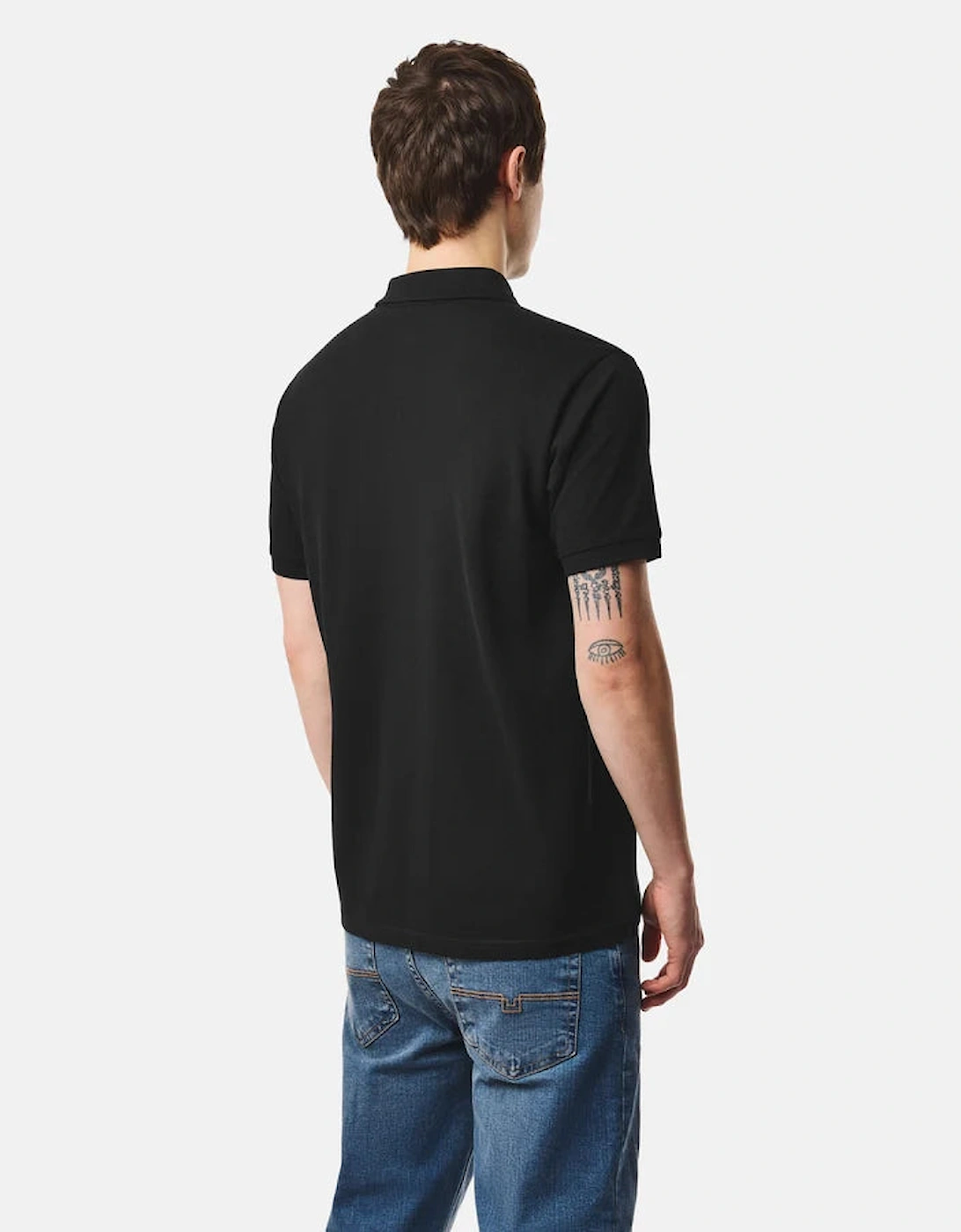 Weekend Offender Rowley Mid House Check Polo Shirt - Black