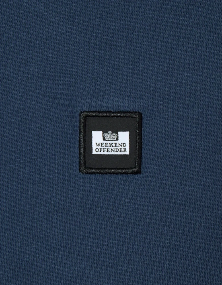 Weekend Offender Brooklands Plain T-Shirt - Lagoon Blue