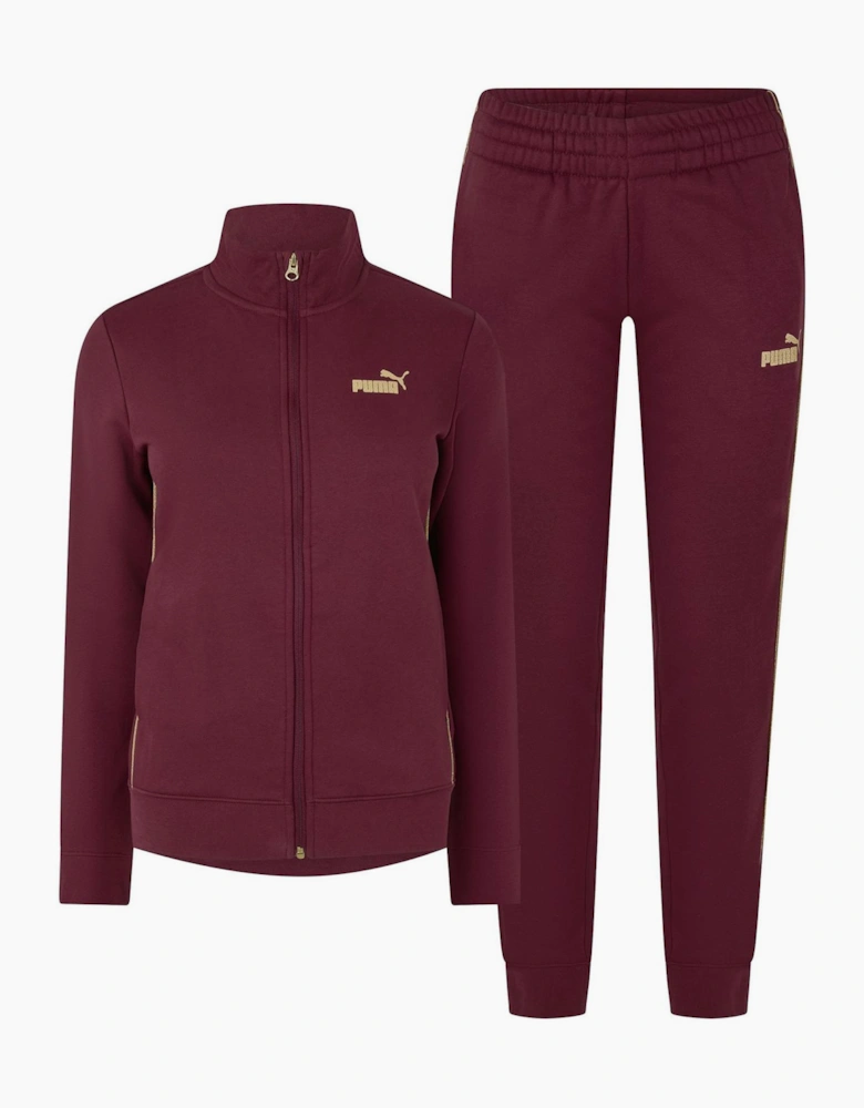 Textured Foil Logo Full Zip Fleece Tracksuit