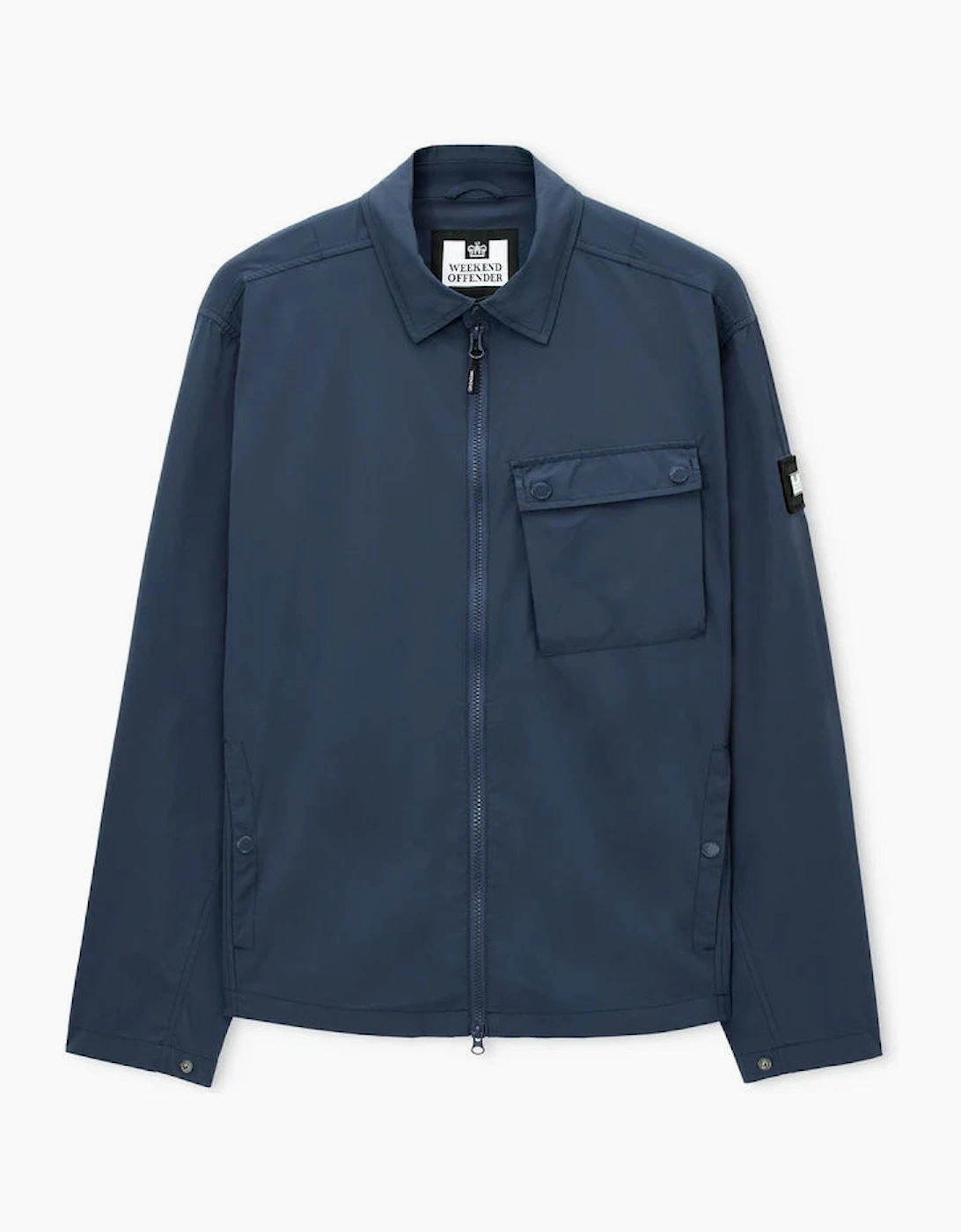 WEEKEND OFFENDER Southbank Technical Over-shirt - Lagoon Blue