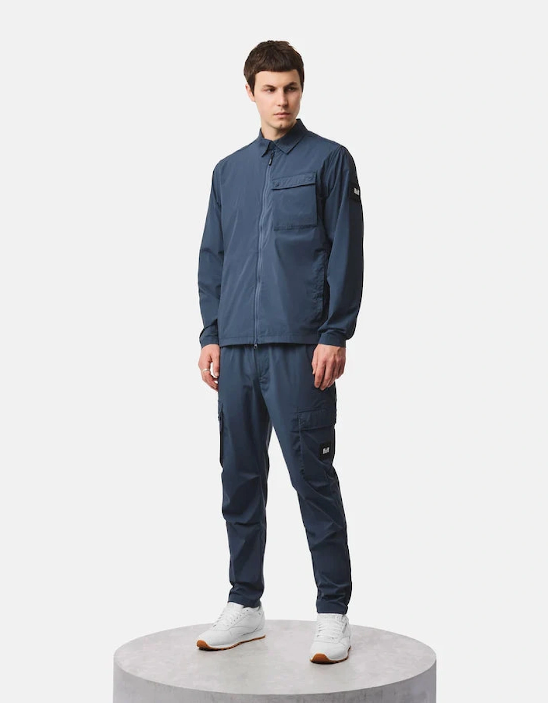 WEEKEND OFFENDER Southbank Technical Over-shirt - Lagoon Blue