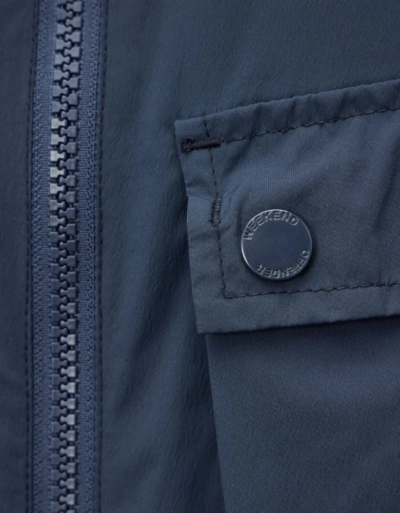 WEEKEND OFFENDER Southbank Technical Over-shirt - Lagoon Blue