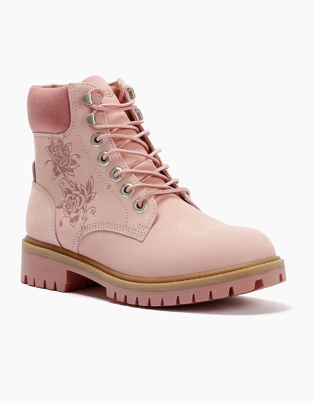 Ed Hardy Wild Roses Nubuck Women's Pink Boots