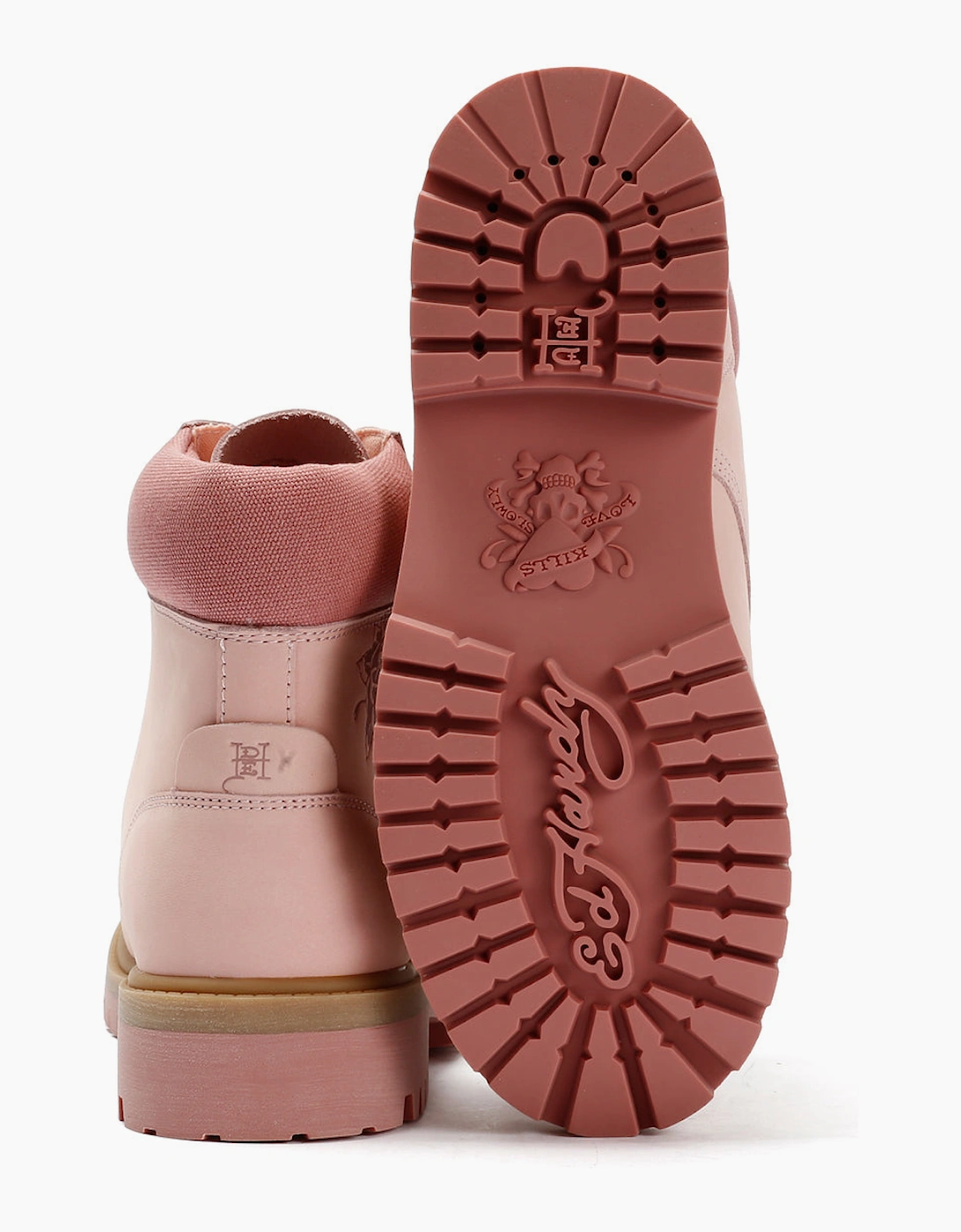 Ed Hardy Wild Roses Nubuck Women's Pink Boots