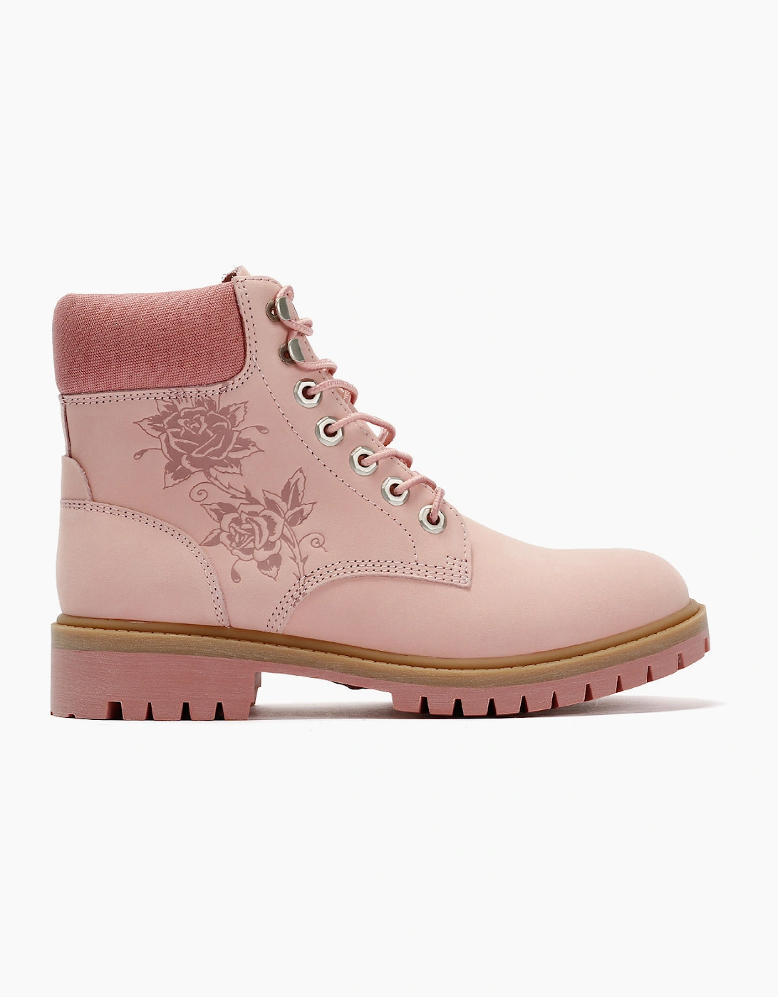 Ed Hardy Wild Roses Nubuck Women's Pink Boots
