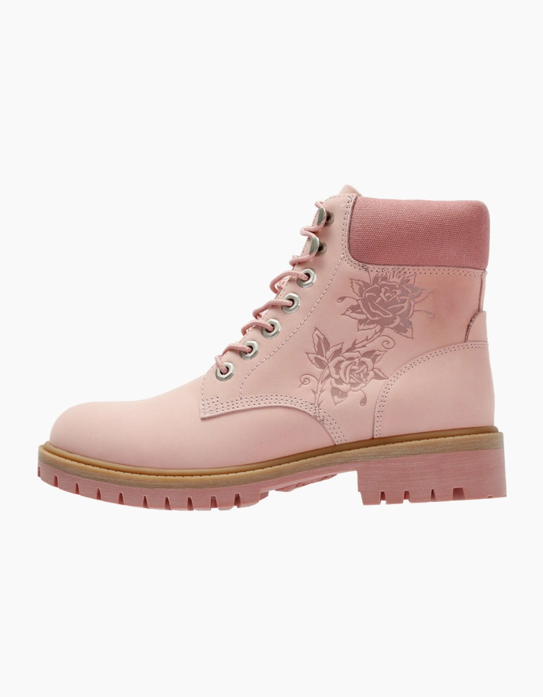 Ed Hardy Wild Roses Nubuck Women's Pink Boots