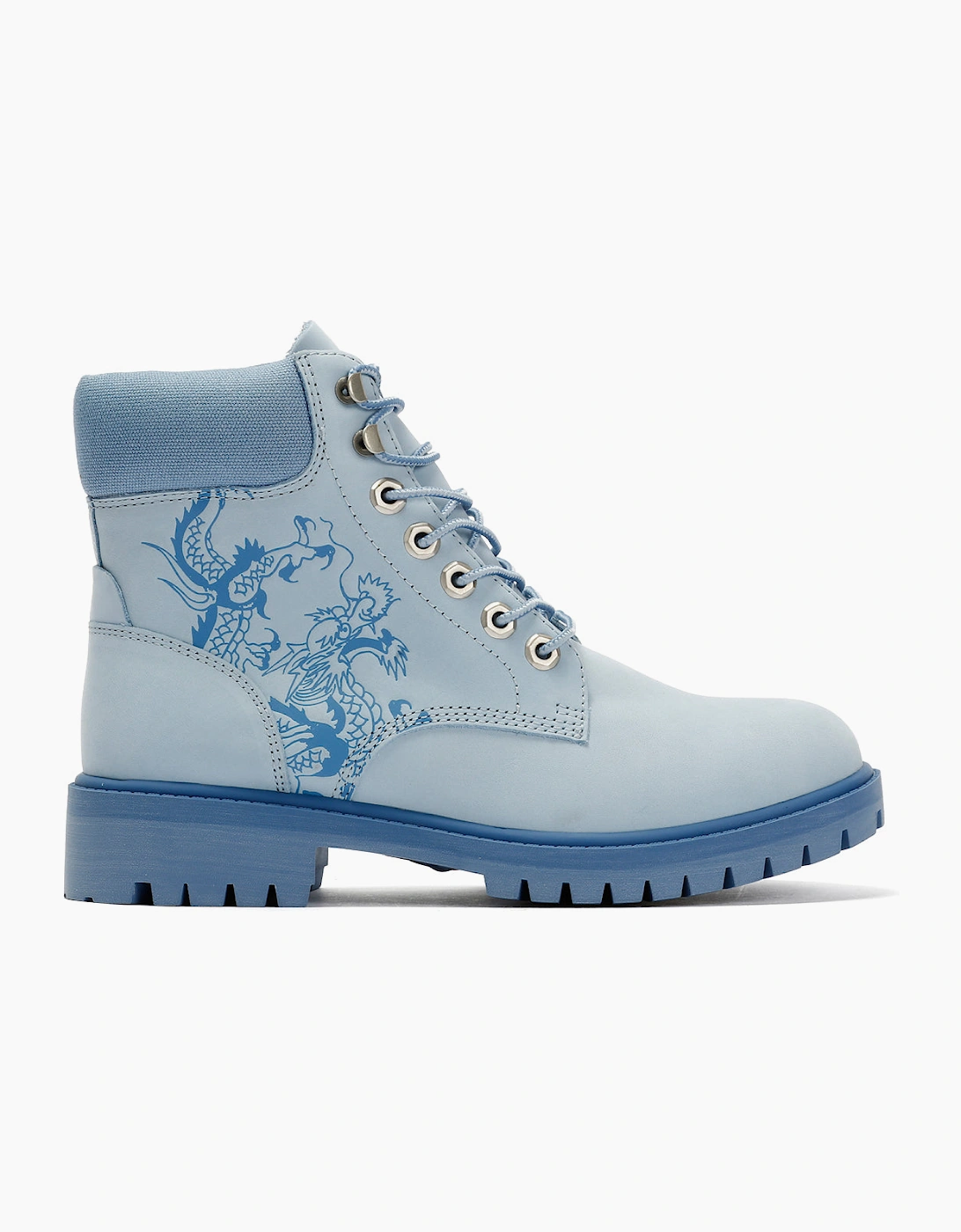 Ed Hardy Dancing Dragon Nubuck Women's Blue Boots