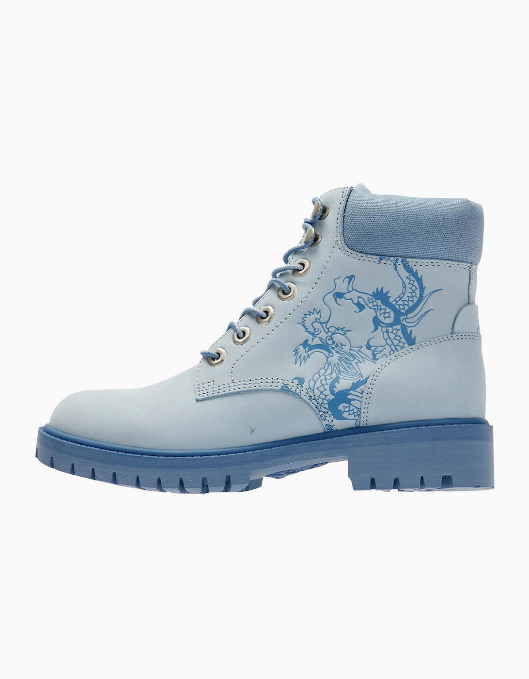 Ed Hardy Dancing Dragon Nubuck Women's Blue Boots