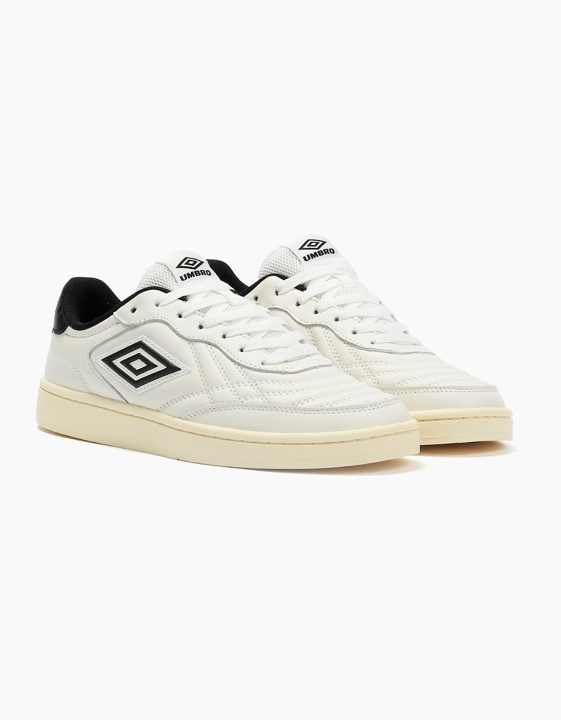 Umbro Clayton Leather Men's White/Pastel Yellow/Black Trainers