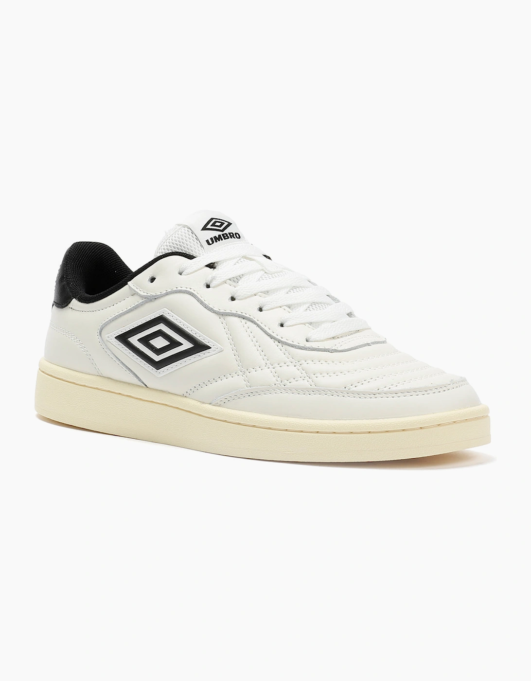 Umbro Clayton Leather Men's White/Pastel Yellow/Black Trainers