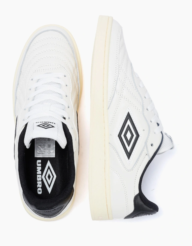 Umbro Clayton Leather Men's White/Pastel Yellow/Black Trainers