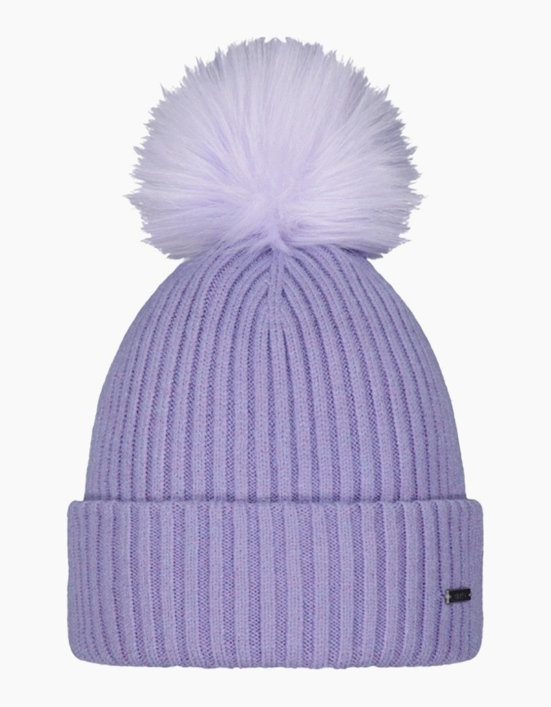 Women's Barts Womens Kenzie Big Stretchy Faux Fur Pom Bobble Hat - Purple - Size: ONE size