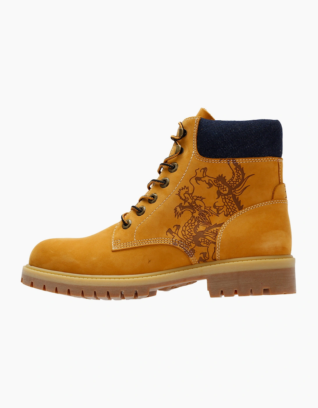 Ed Hardy Dancing Dragon Nubuck Men's Tan Boots