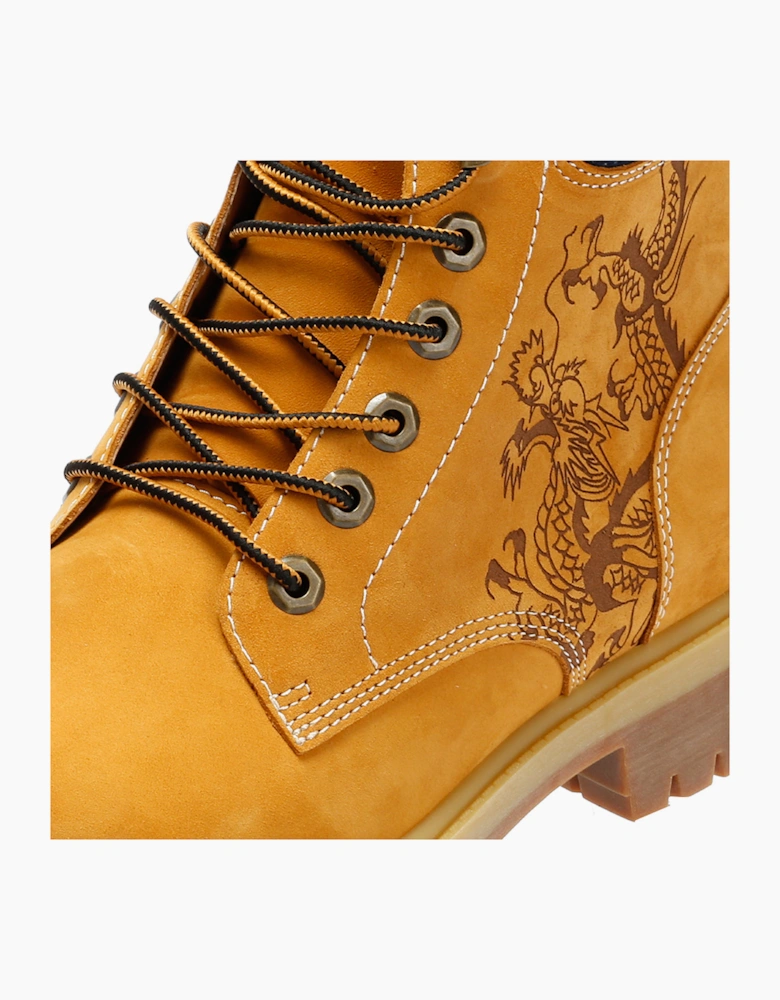 Ed Hardy Dancing Dragon Nubuck Men's Tan Boots
