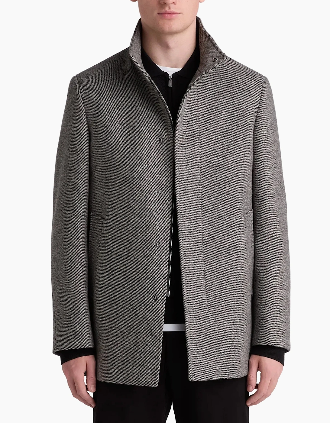 Remus Uomo Jacob Wool Rich Coat CHARCOAL