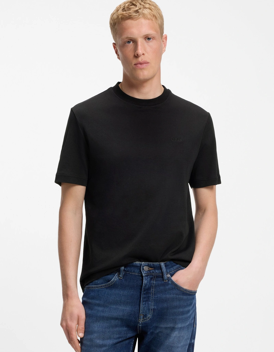 BOSS Orange Te Interlock T-Shirt 001 Black