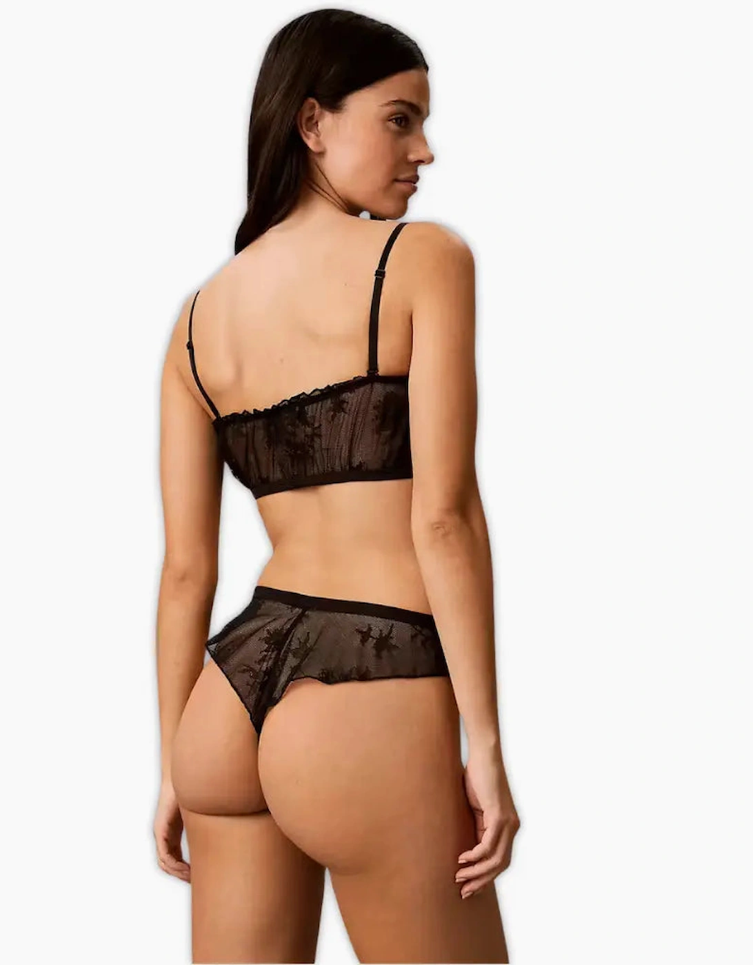 Icon Lace Tanga Thong, Black