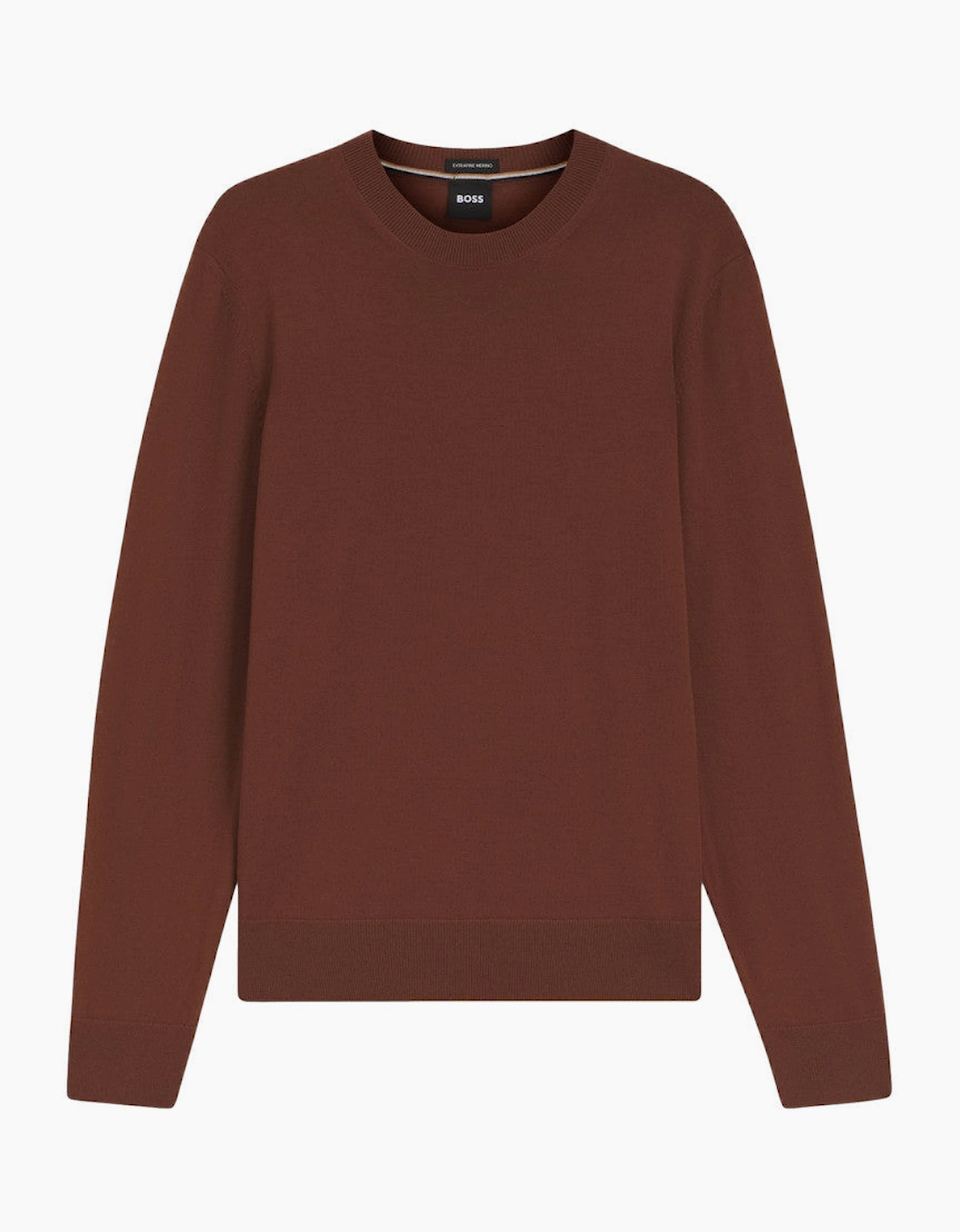BOSS Orange H-Leno Crew Neck Sweater 212 Medium Brown
