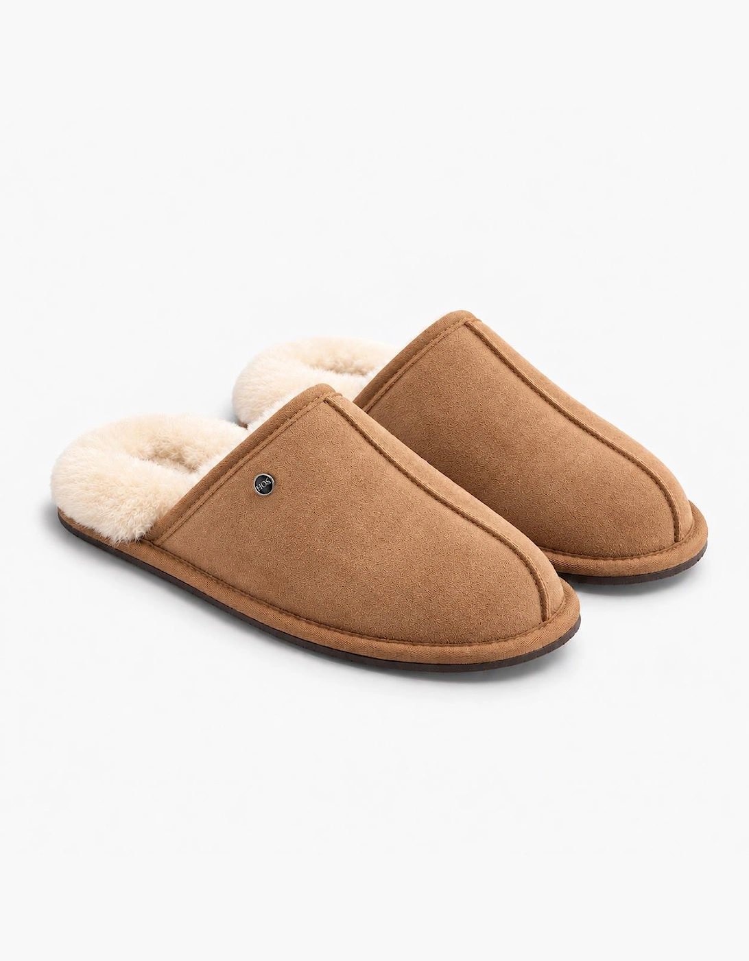 HOS Sheepskin EDWIN Mens Mules Chestnut