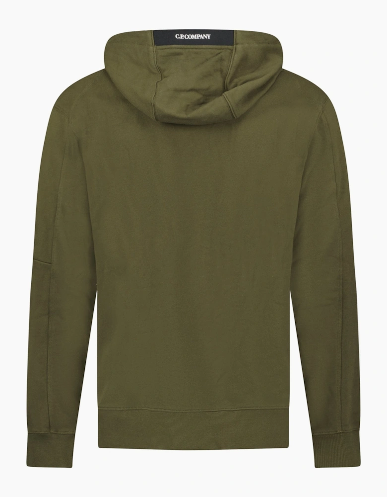 CP Company Micro Lens Diagonal Raised Hoodie Ivy Green